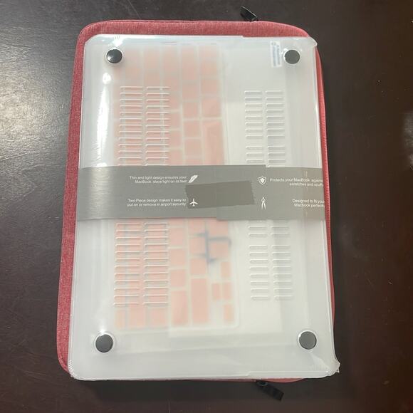 MacBook Air 13” shell and red soft case - Picture 2 of 5